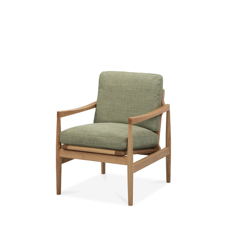 Den Armchair (Oak Frame/Sage Green)