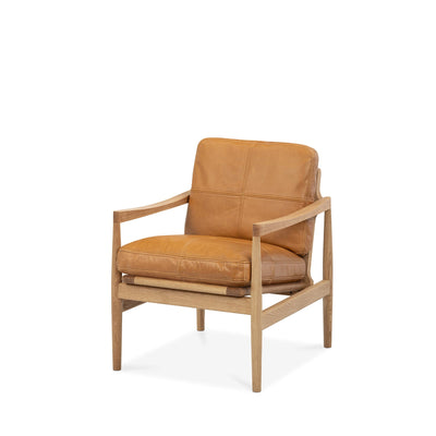 Den Armchair (Oak Frame/Tan Leather)