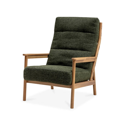 Komfort Elm Lounge Chair - Forest Green