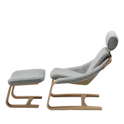 Kurva Lounge Chair with Ottoman - Grey Ash *DISCONTINUED FLOOR STOCK ONLY*