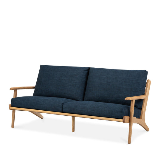 Map 3 Seat Sofa (Oak Frame/Royal Blue)