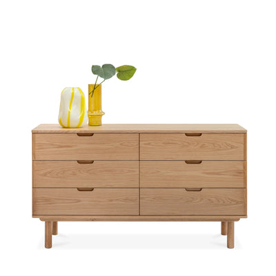 Orrma Wide Chest of 6 Drawers - Oak Nat