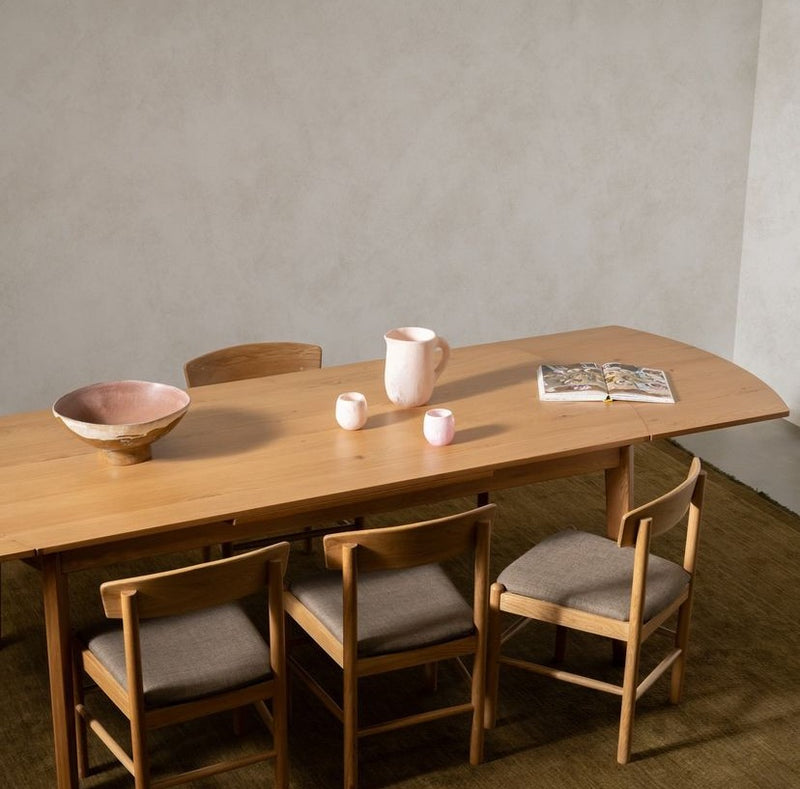 Arna Curve Dining Table Extendable (Oak)