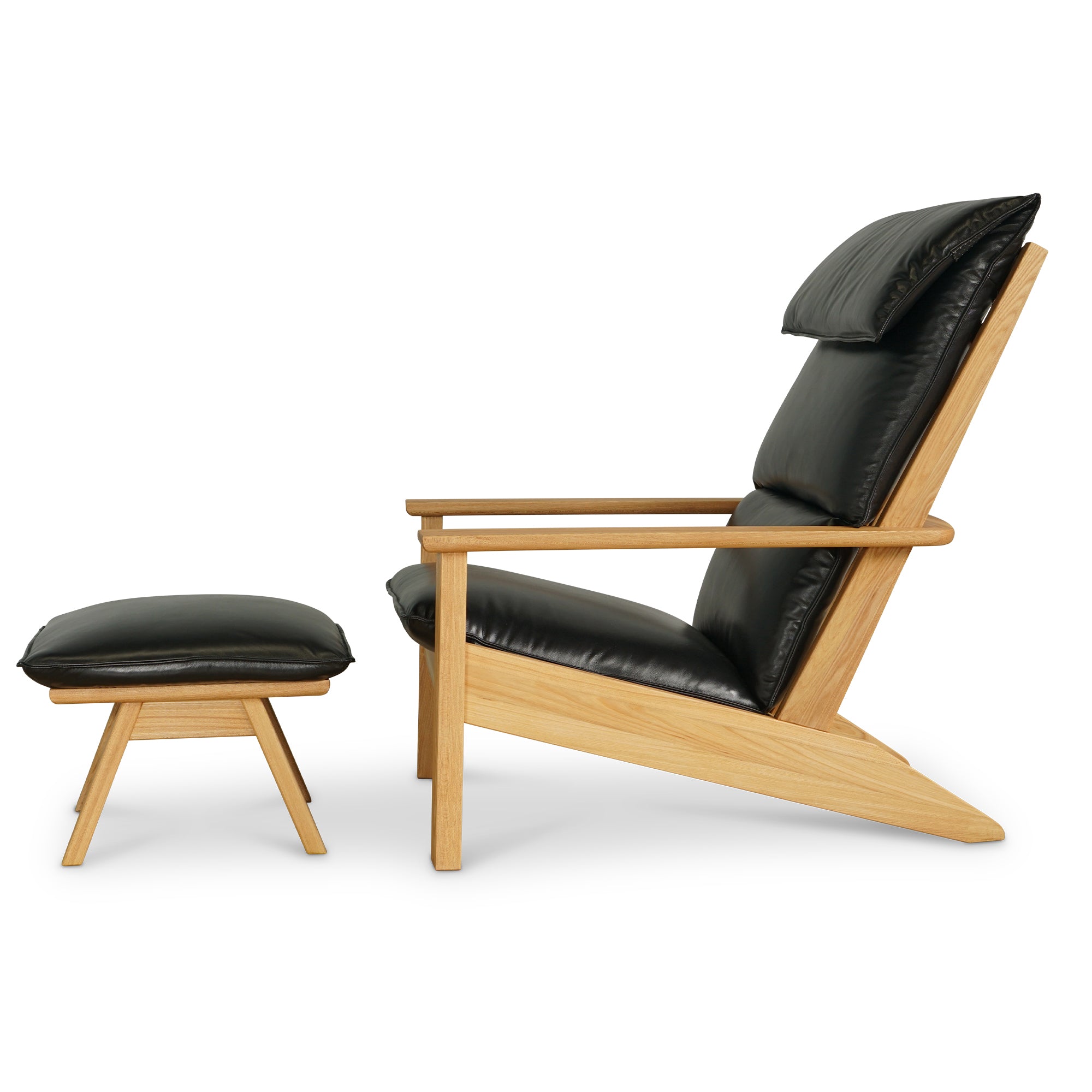 Nord Black Leather Lounge Chair