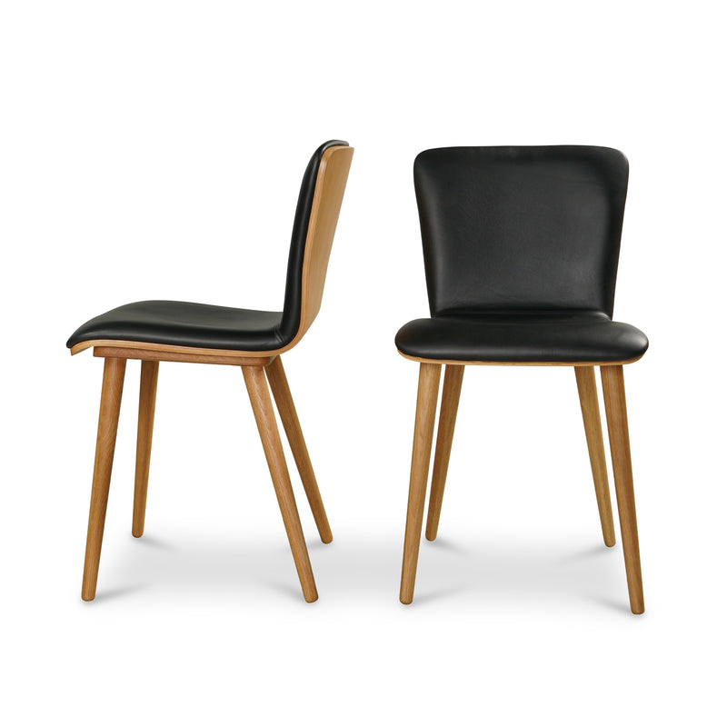 Arna 02 Dining Chair - Black Leather