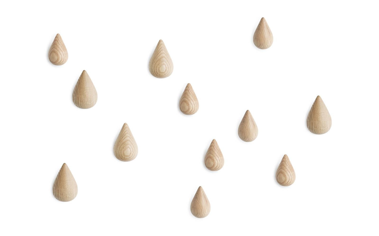 Normann Copenhagen Dropit Hooks Natural Oak - Small Set of 2