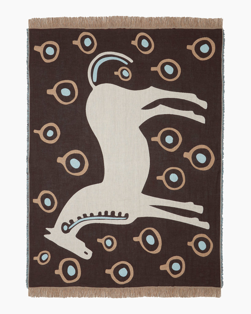 marimekko■新品MUSTA TAMMA BLANKET MM_213_musta_tamma_huopa_130x1