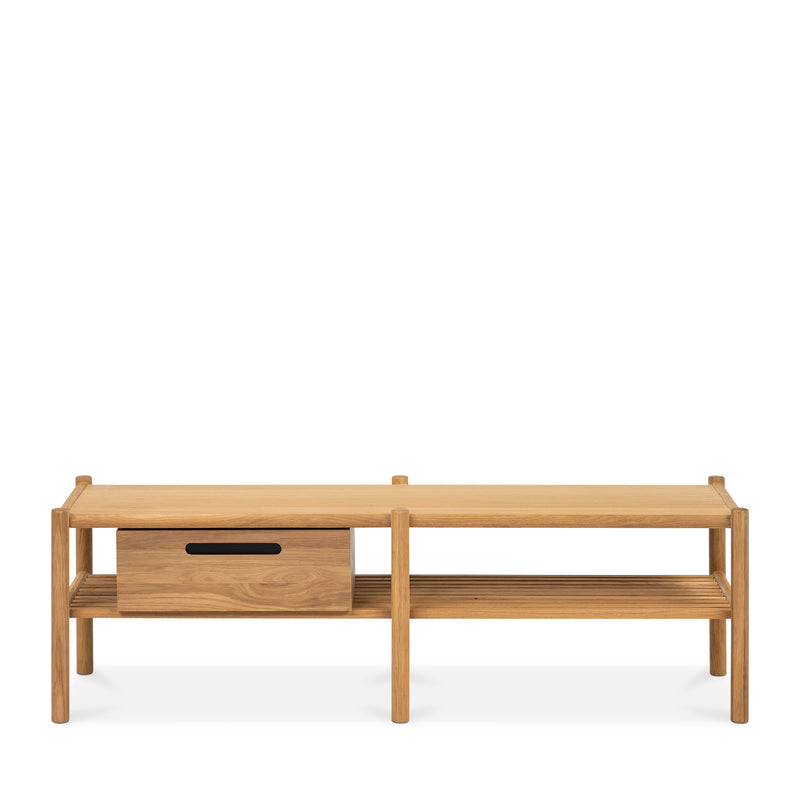 Arna Oiled Oak Bench with Drawer