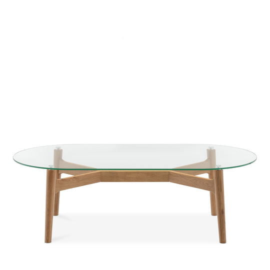 Arna Oval Glass Coffee Table