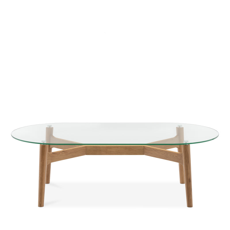 Arna Oval Glass Coffee Table