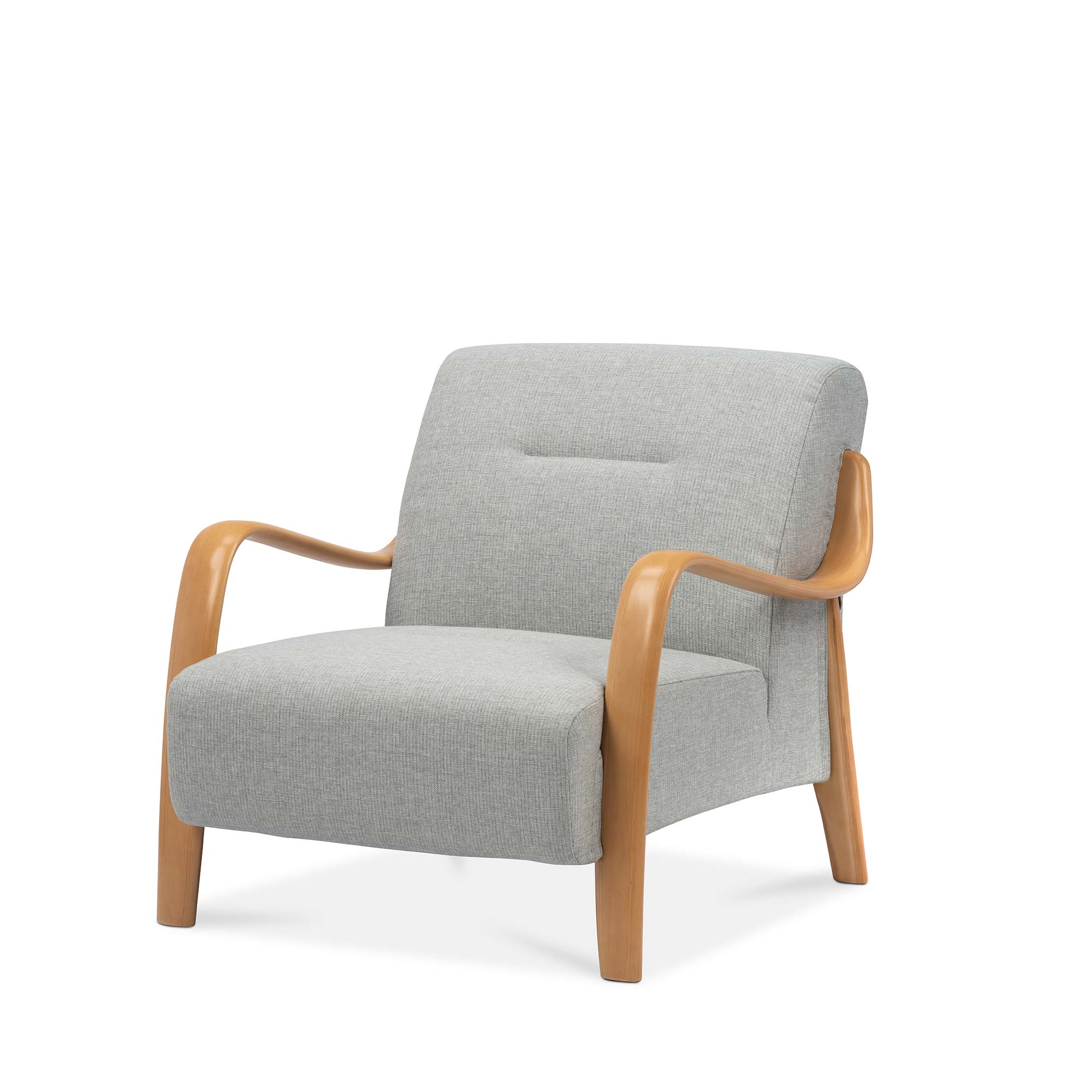 Beech Armchair - Grey Fog