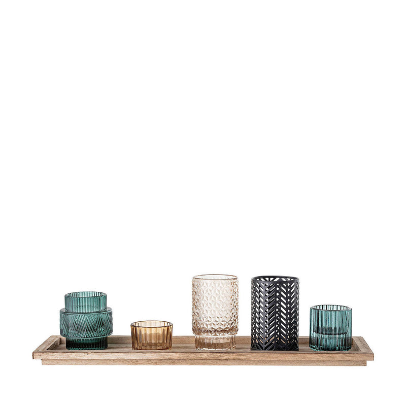Bloomingville Glass Votives with Tray (5-piece set)