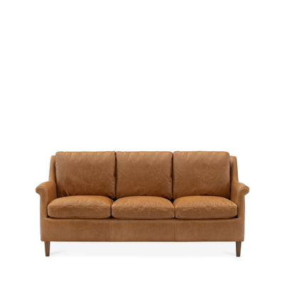 Club 3 Seat Sofa - Tan Leather