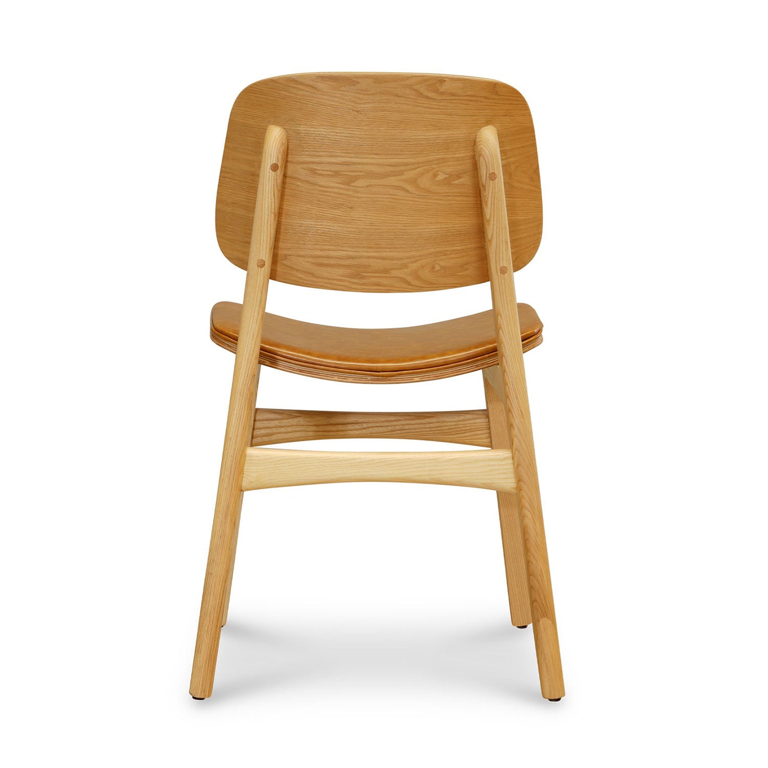 Vara 03 Tan Faux Leather Dining Chair