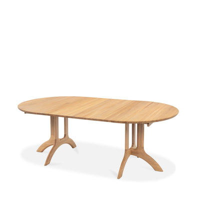Dining Table Round with 2 Extensions - Elm Oiled