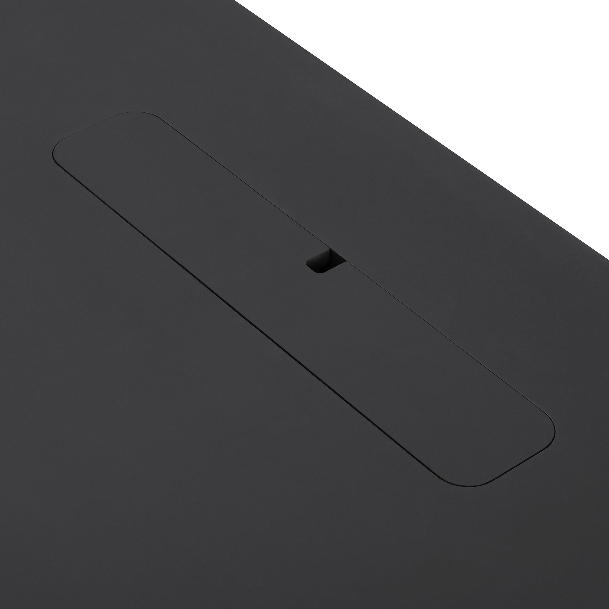 FIKA Oak Office Desk Charcoal Linoleum