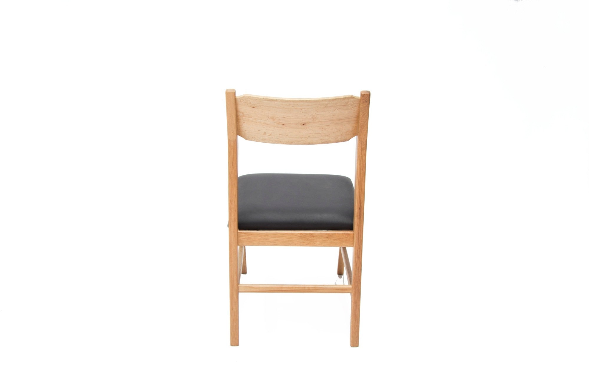 Forest 05 Oak Dining Chair Black Leather