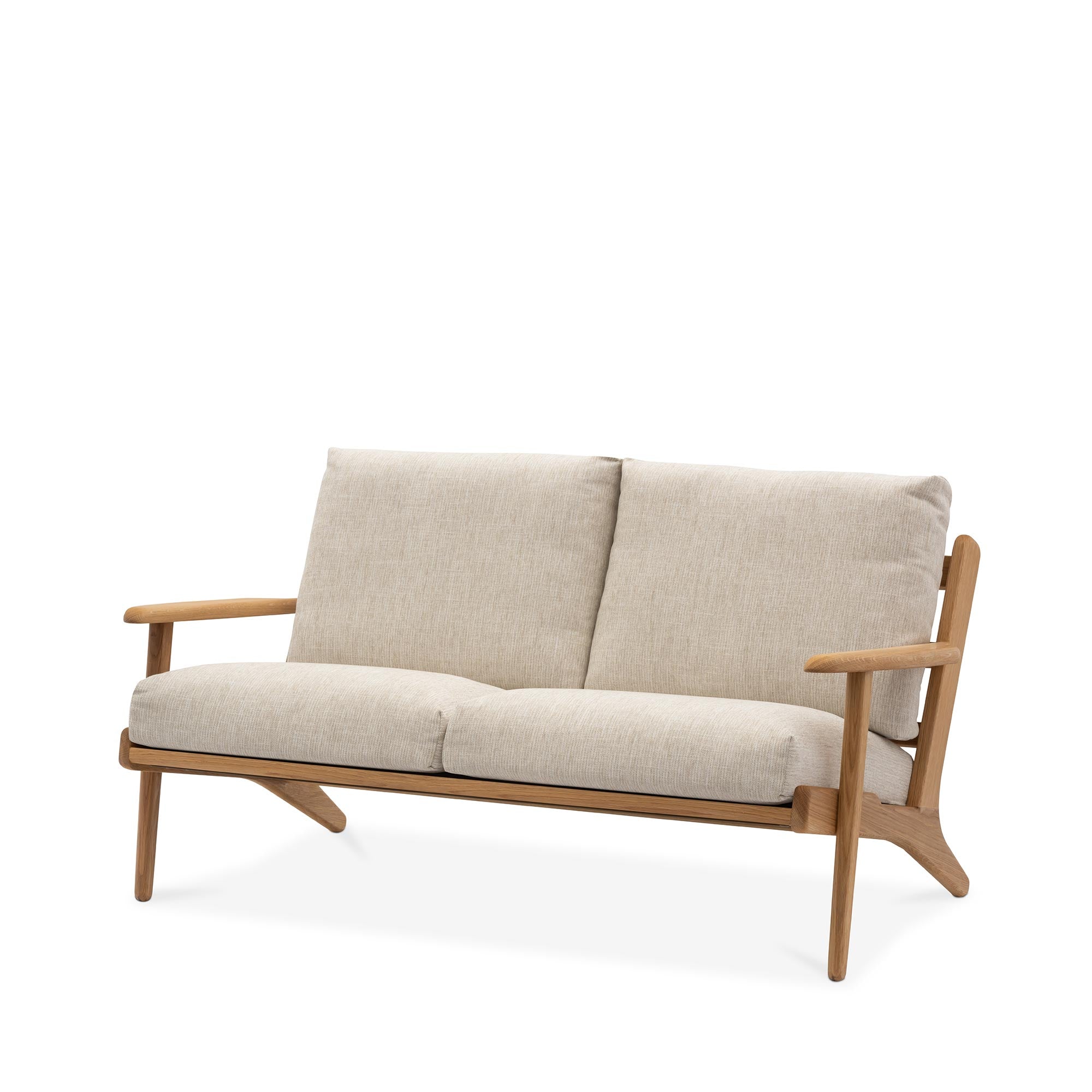 Map 2 Seat Sofa (Oak Frame/Sandstone)
