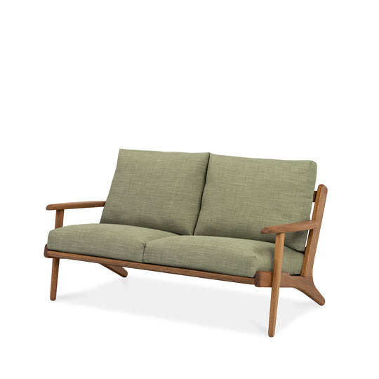 Map 2 Seat Sofa (Walnut Frame/Sage Green)