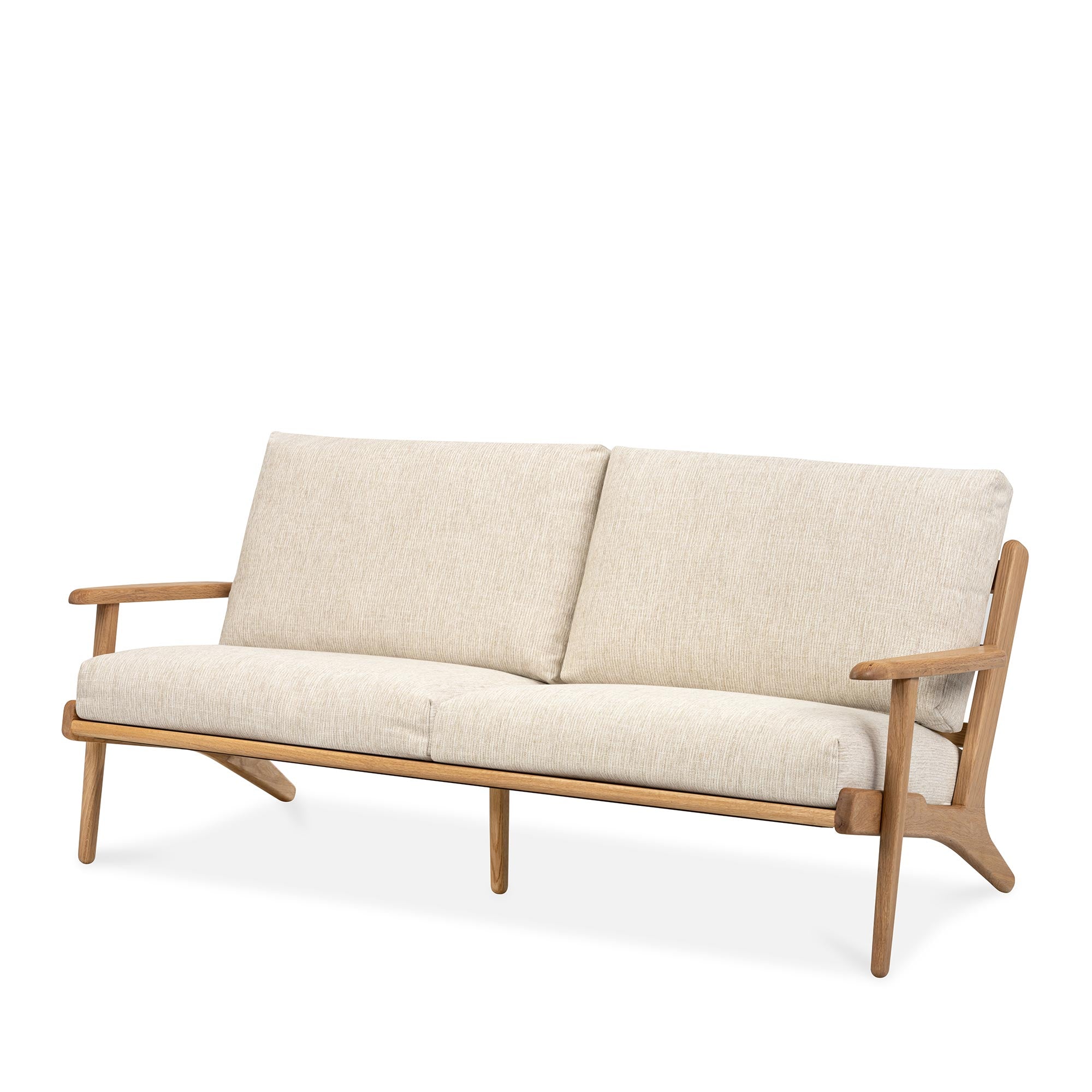 Map 3 Seat Sofa (Oak Frame/Sandstone)