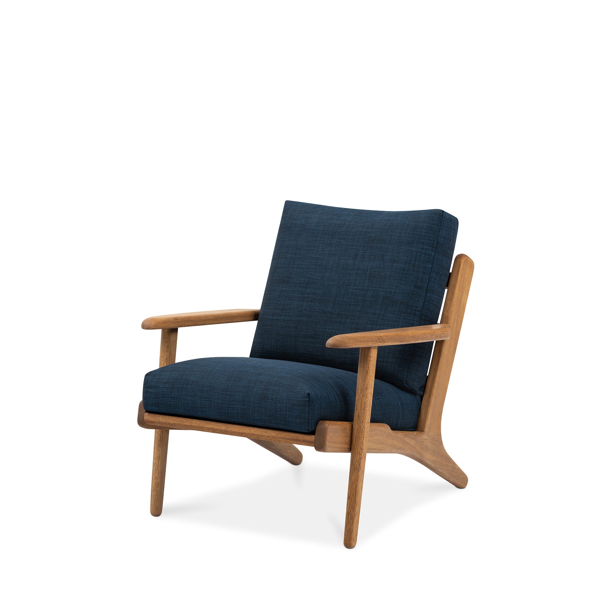 Map Armchair (Walnut Frame/Royal Blue)