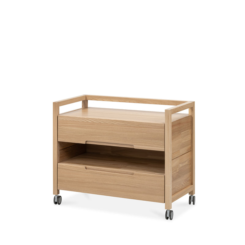 Trolley with 2 Drawers - Elm