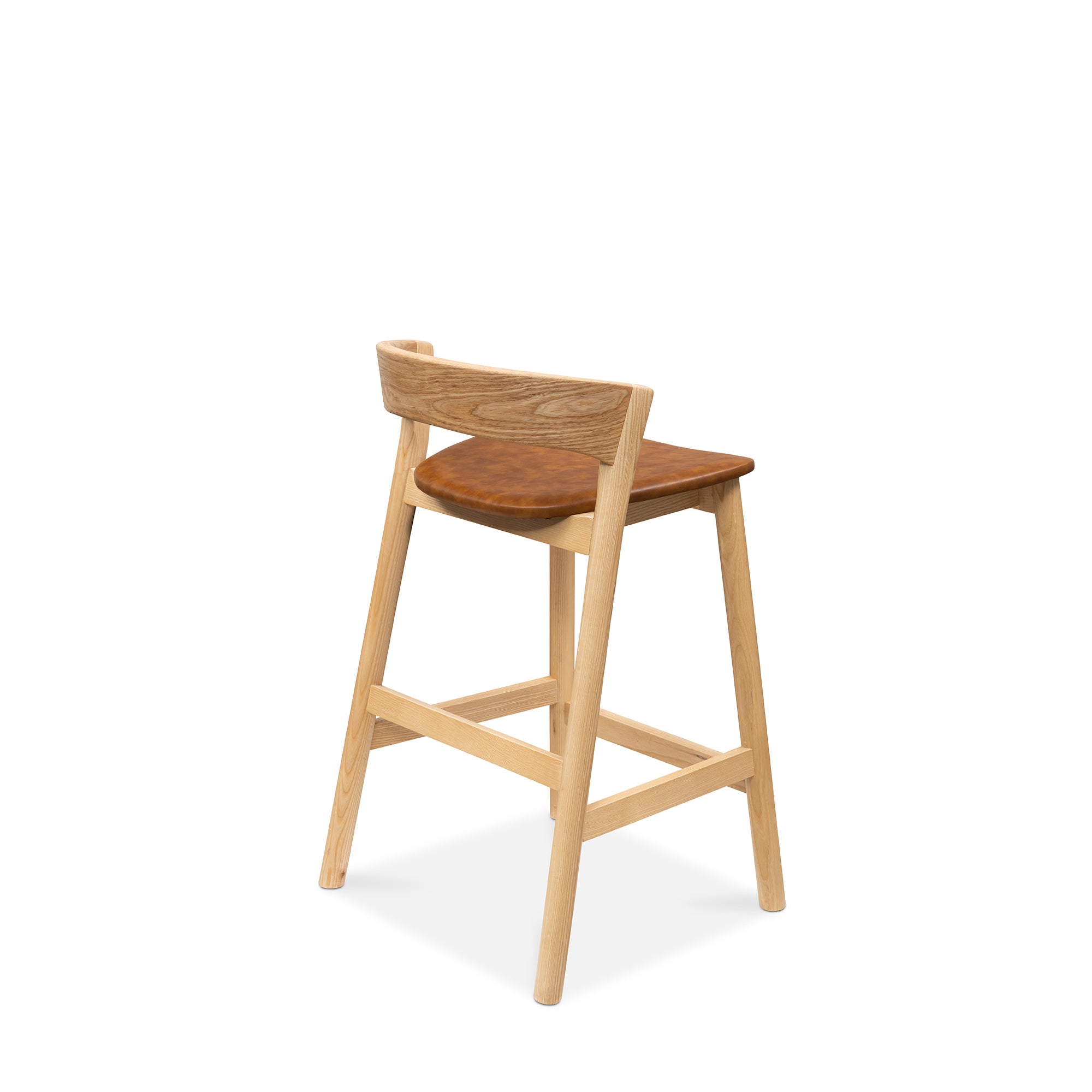 Vara 01 Tan Leather Bar Stool