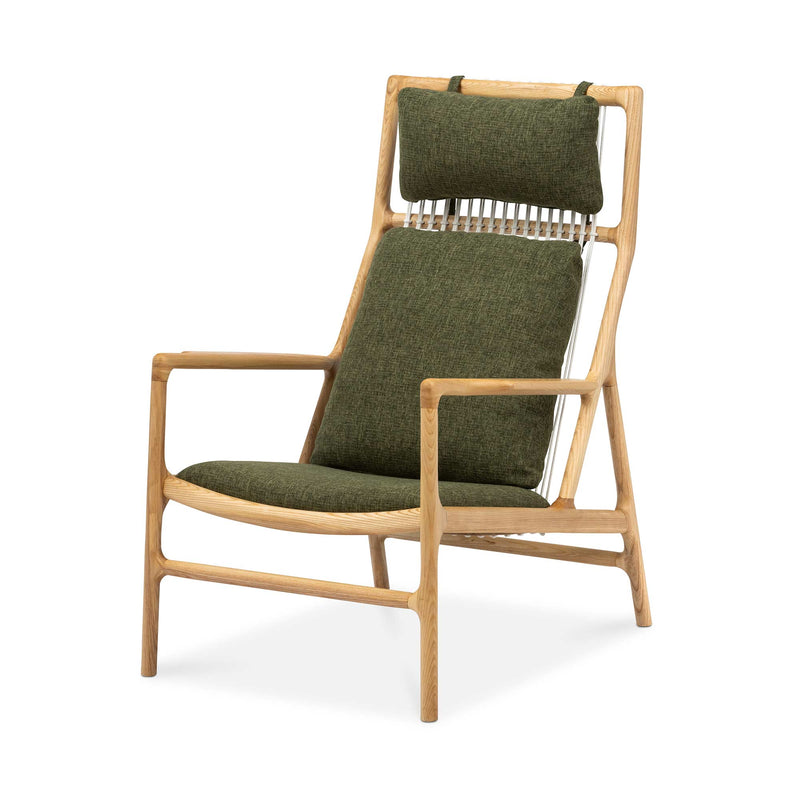 Vara High Back Lounge Chair - Vintage Green