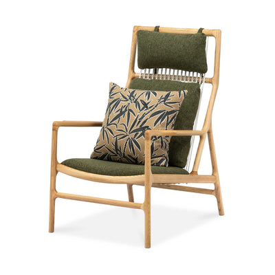 Vara High Back Lounge Chair - Vintage Green