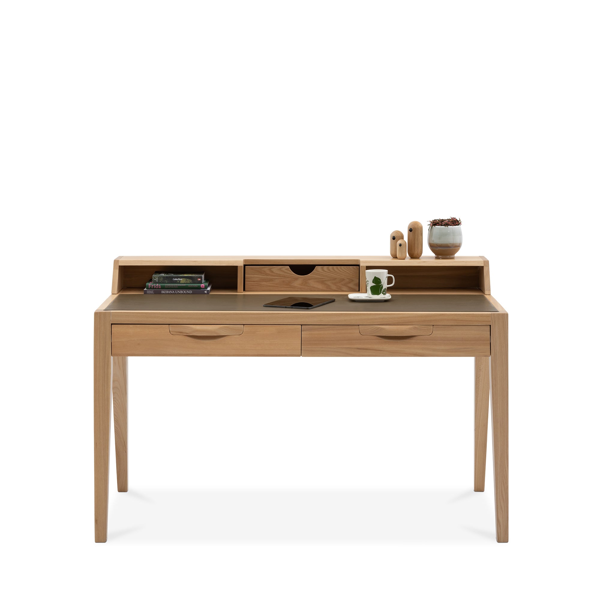 Writer's Desk Elm Olive Leather